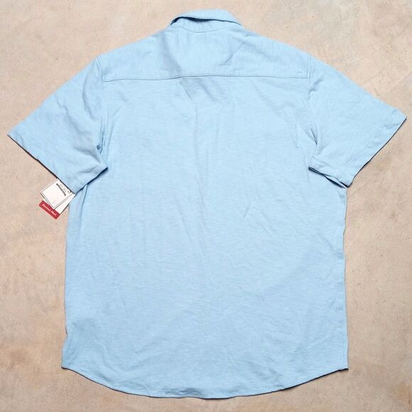 NWT Chaps Seacoast Wash Sky Blue 100% Cotton Comfort Button Shirt - Mens Size XL - Picture 6 of 7